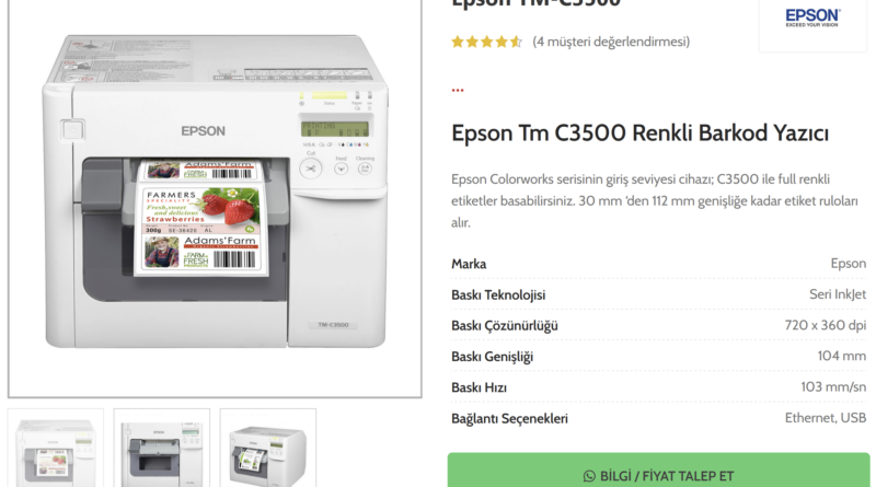 Epson Tm-C3500 - Epson Cw-C4000e
